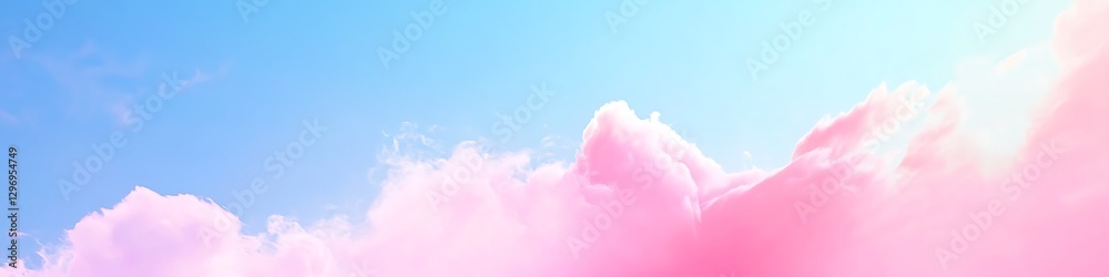 Naklejka premium A smooth, pastel gradient transitioning from pink to blue with space for text 