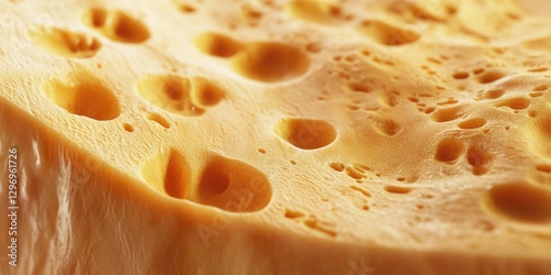 Close-up of holey cheese