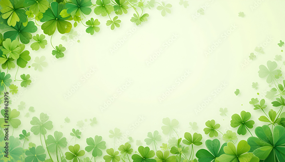Clover Leaves Background with Copy Space – Lush Green St. Patrick’s Day Backdrop Clover Leaves Background with Copy Space – Lush Green St. Patrick’s Day Backdrop