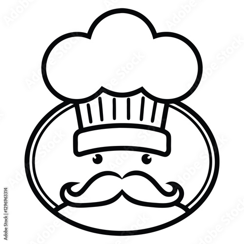 chef and cook hats chefs toques caps and hats rest vector line art