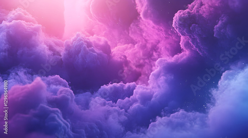 A background of purple and pink clouds with an explosion effect
