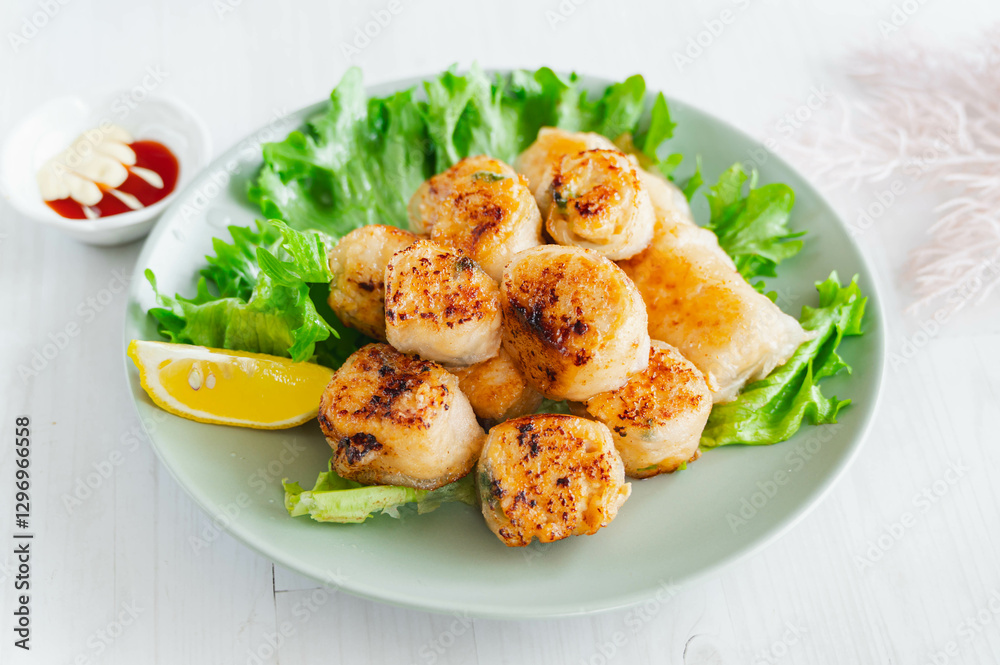 Φωτογραφία 鶏胸肉と豆腐の金太郎チキン