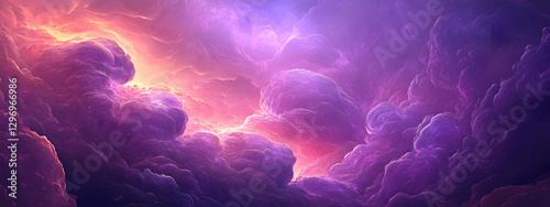 A background of purple and pink clouds with an explosion effect
