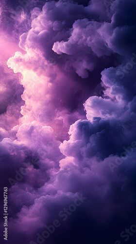 A background of purple and pink clouds with an explosion effect
