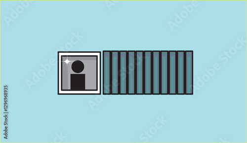 robotIllustration of Neat Books and Photo Frames