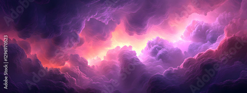 A background of purple and pink clouds with an explosion effect
