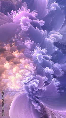 A background of purple and pink clouds with an explosion effect
