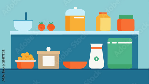Simple Meal Prep A clean kitchen counter with basic cooking ingredients and meal prep containers visualizing how minimizing complexity in cooking can lead to healthier choices and