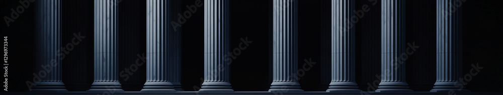 Architectural Columns: Abstract perspective of vertical architectural columns with soft, atmospheric lighting, evoking a sense of grandeur and minimalist elegance. 