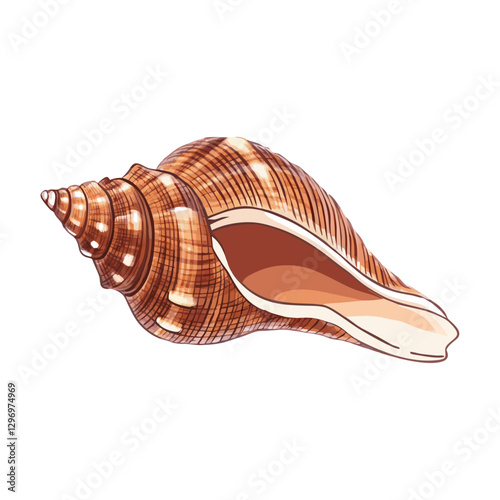 Close-up of snail against white background vector  illustration