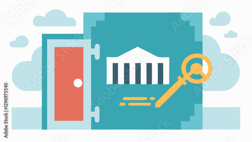 Secure Investment An illustration of a safe or vault labeled Government Bonds with a key emphasizing the security and reliability of investing in government bonds.