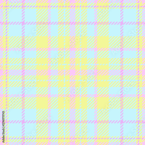 Womens fashion check seamless fabric, fluffy tartan background plaid. Christmas textile pattern vector texture in light and lime colors.