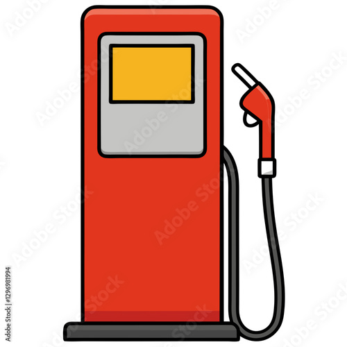 fuel station on white background 
