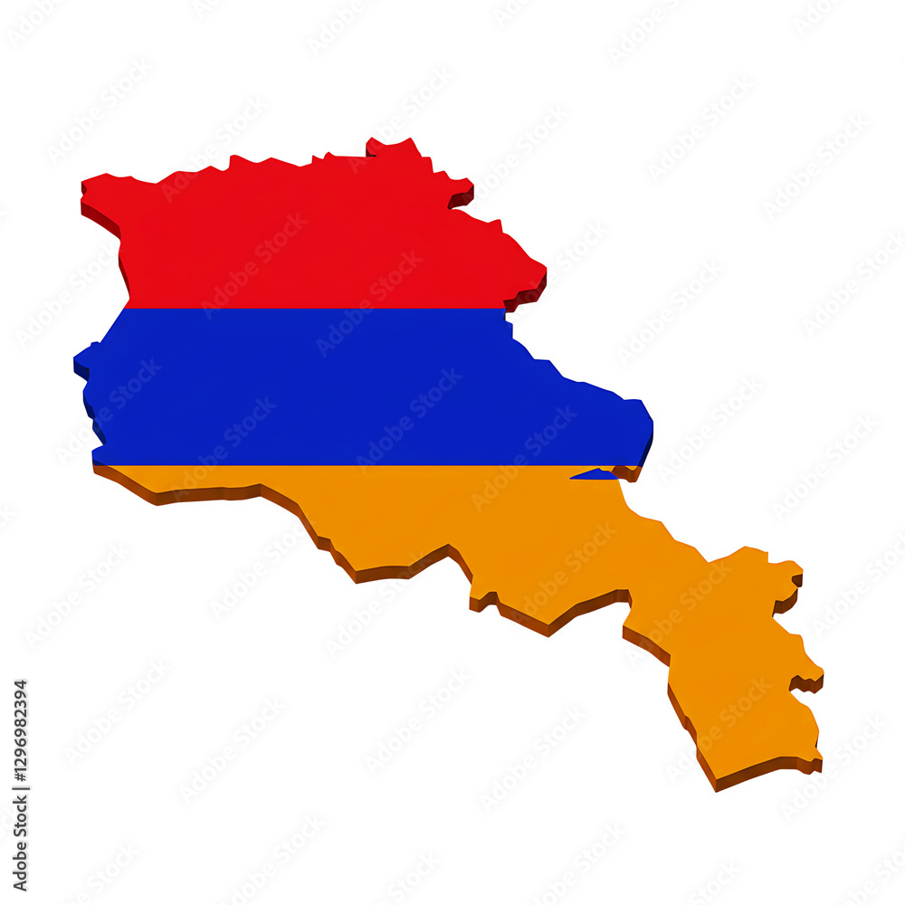 Armenia 3D Map in Red, Blue, and Orange with Clean Edges and Minimalist Cartography On Transparent Background
Armenia 3D Map in Red, Blue, and Orange with Clean Edges and Minimalist Cartography On Transparent Background