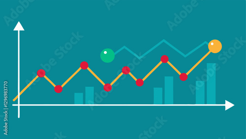 Stock Price Fluctuation A line graph showing stock price movement pre and postIPO illustrating volatility with ups and downs representing the risks investors might face.