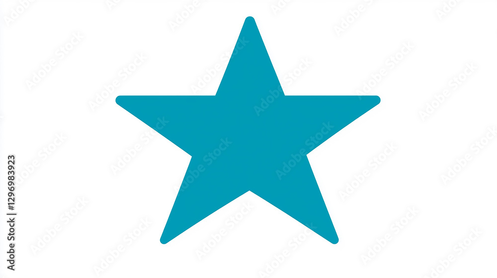 Teal Star Icon - Simple and Elegant Graphic Design Teal Star Icon - Simple and Elegant Graphic Design
