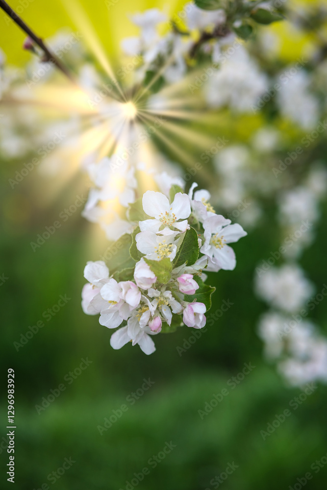 The Delightful and Captivating View of Blossoming Flowers Under the Bright and Warm Sunlight