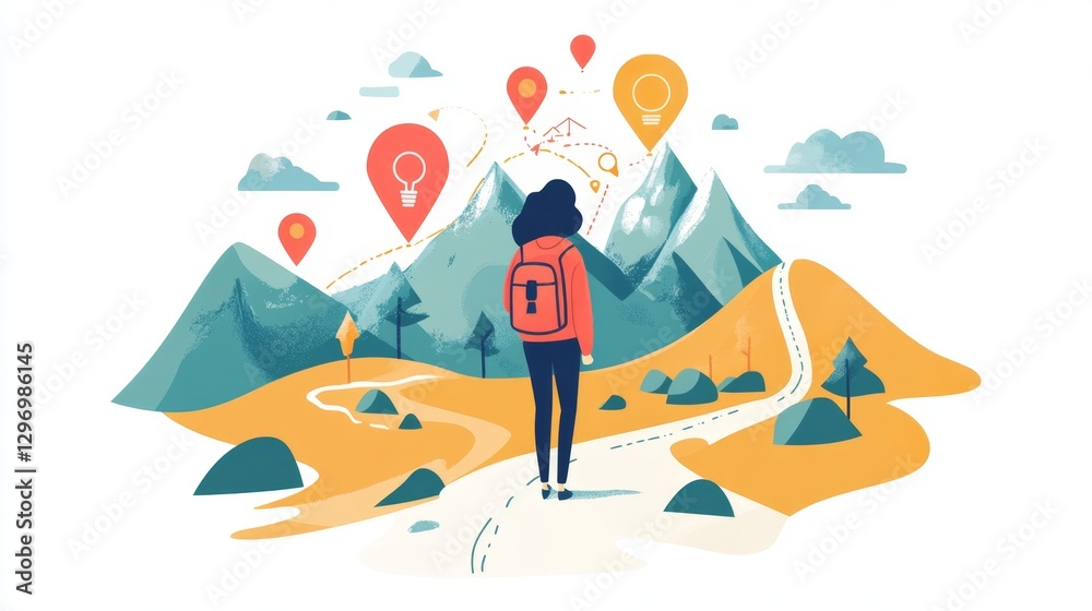 Fototapeta premium Inspiring Mountain Journey