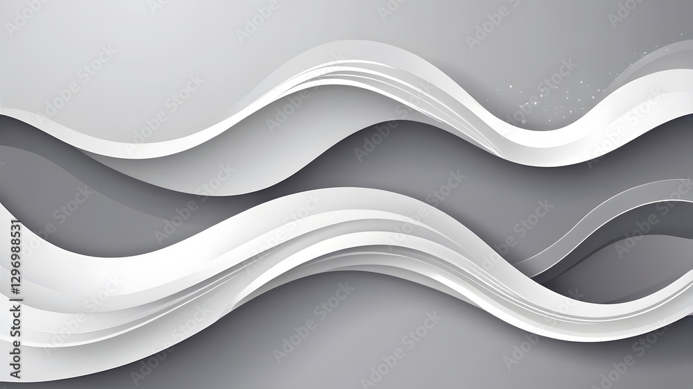 Obraz premium Modern white and light grey square overlapped pattern on background with shadow. white background. Minimal geometric white light background abstract design. Elegant white and grey Background.