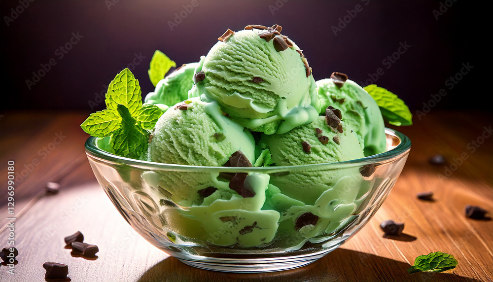 Helado de menta Helado de menta