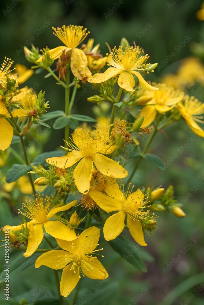 St John's wort yellow flowers St John's wort yellow flowers