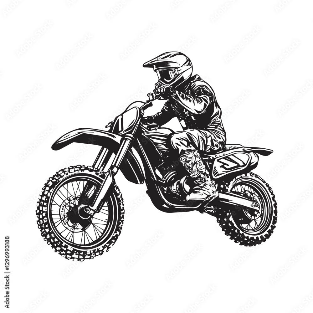 Hand drawn biker vector with white background Hand drawn biker vector with white background