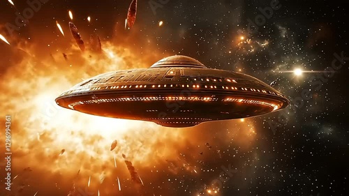 ufo in space