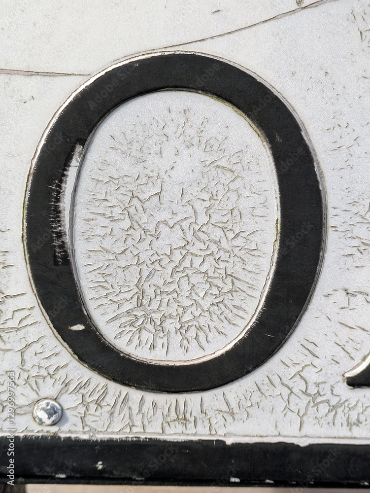 Written Wording in Distressed State Typography Found Ransom Letter Number 0 O Written Wording in Distressed State Typography Found Ransom Letter Number 0 O