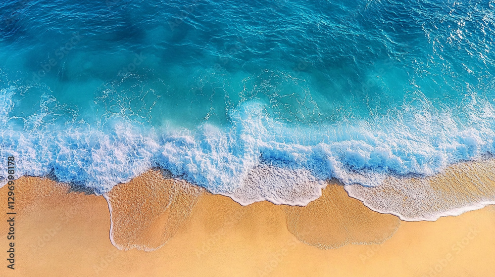 Aerial view of crystal clear sea waters meeting beautiful sandy beach with bright daylight reflections symbolizing purity serenity tranquility natural beauty and peaceful coastal paradise background
Aerial view of crystal clear sea waters meeting beautiful sandy beach with bright daylight reflections symbolizing purity serenity tranquility natural beauty and peaceful coastal paradise background