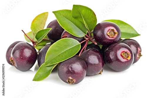 Huckleberry Isolated on White Background.