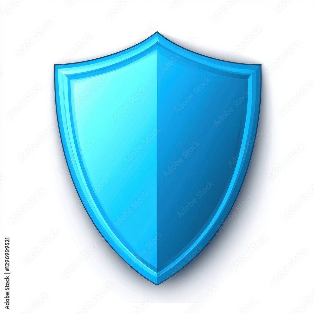 A sleek blue shield icon representing security and protection. A sleek blue shield icon representing security and protection.