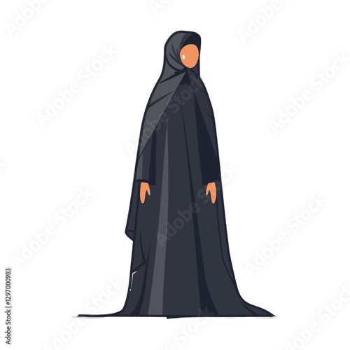 A Person Wearing A Black Traditional Robe And Head Covering