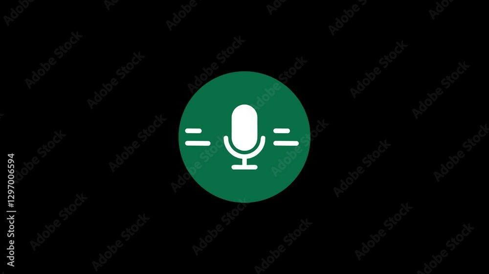 voice recognition speaker icon with on a black background. voice recognition speaker icon with on a black background.