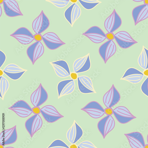Elegance pink floral stems seamless pattern on a grey background. Vector hand drawn. Artistic, abstract flowers and tiny leaves, buds bells printing. Template for designs, fabric, fashion, textile

