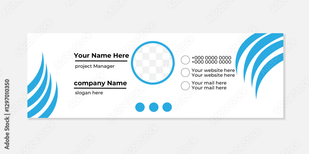 Modern creative email signature design, email signature layout clean design