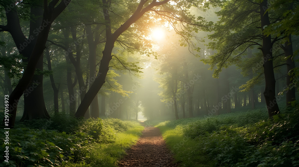 Obraz premium Serene Forest Pathway