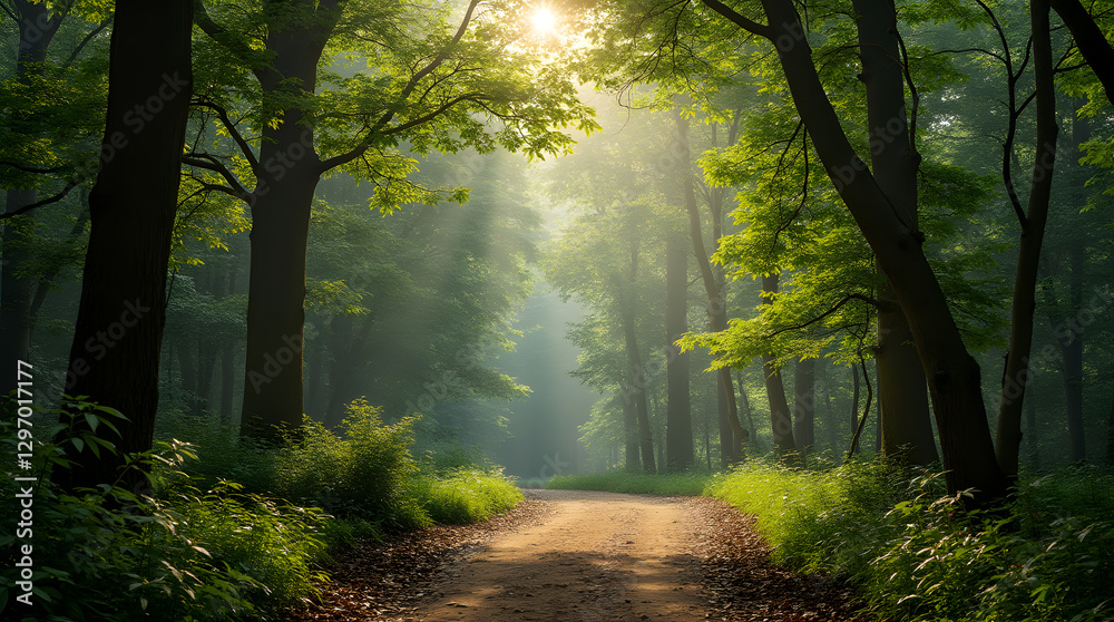 Fototapeta premium Serene Forest Pathway