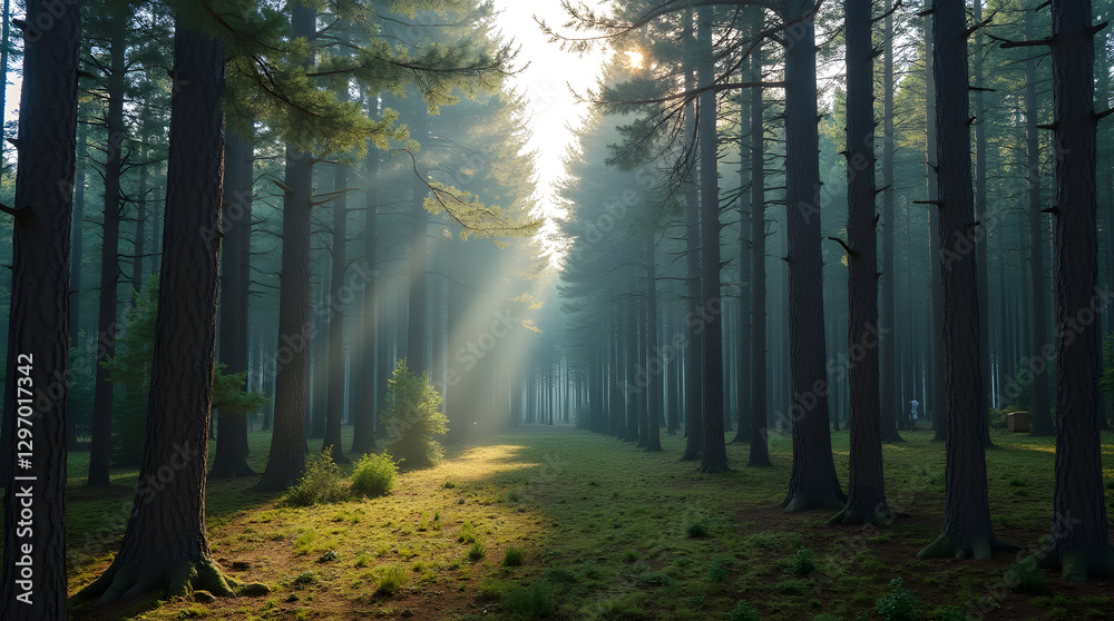 Obraz premium Serene Forest Pathway