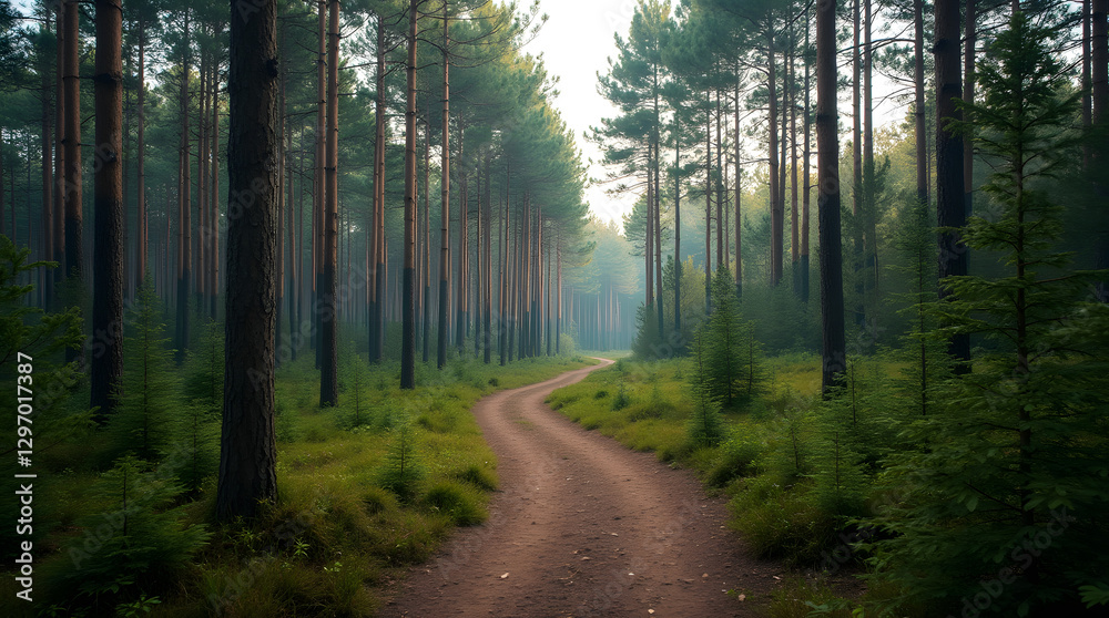 Fototapeta premium Serene Forest Pathway