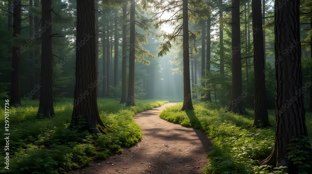 Obraz premium Serene Forest Pathway