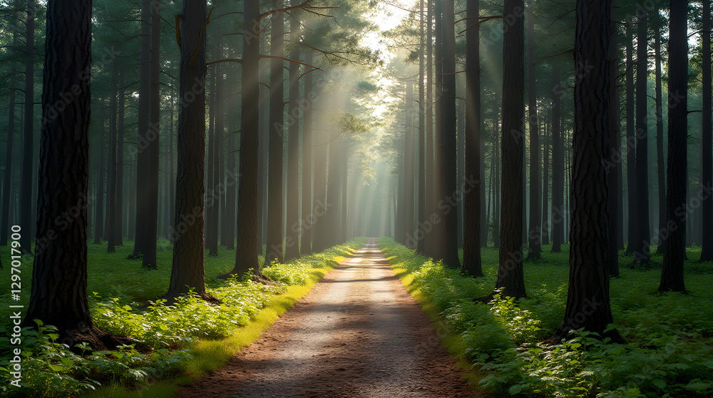 Fototapeta premium Serene Forest Pathway
