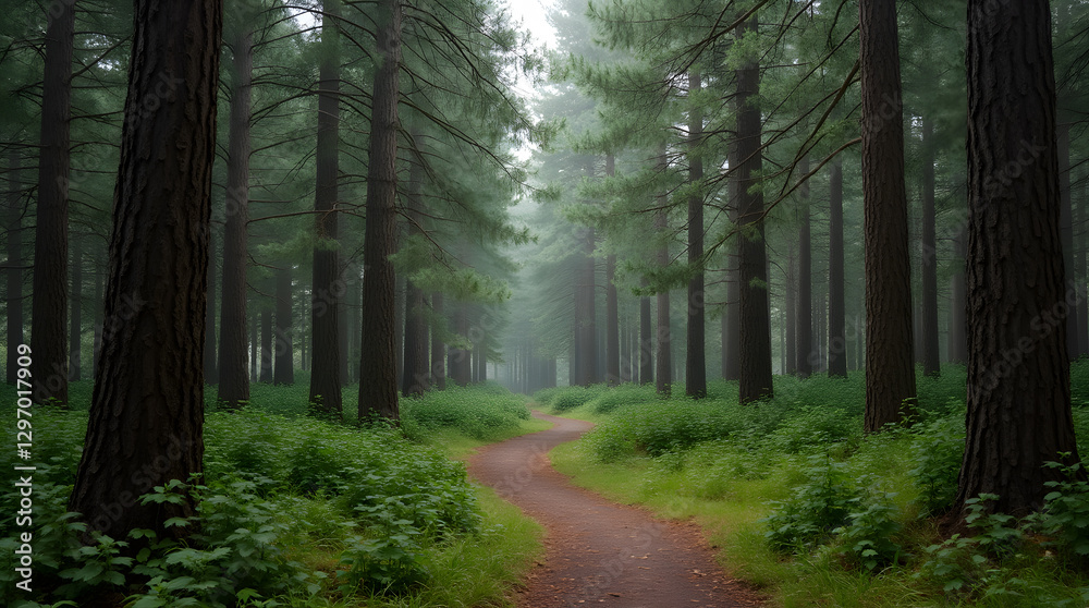 Obraz premium Serene Forest Pathway