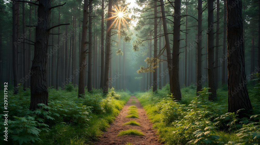 Obraz premium Serene Forest Pathway