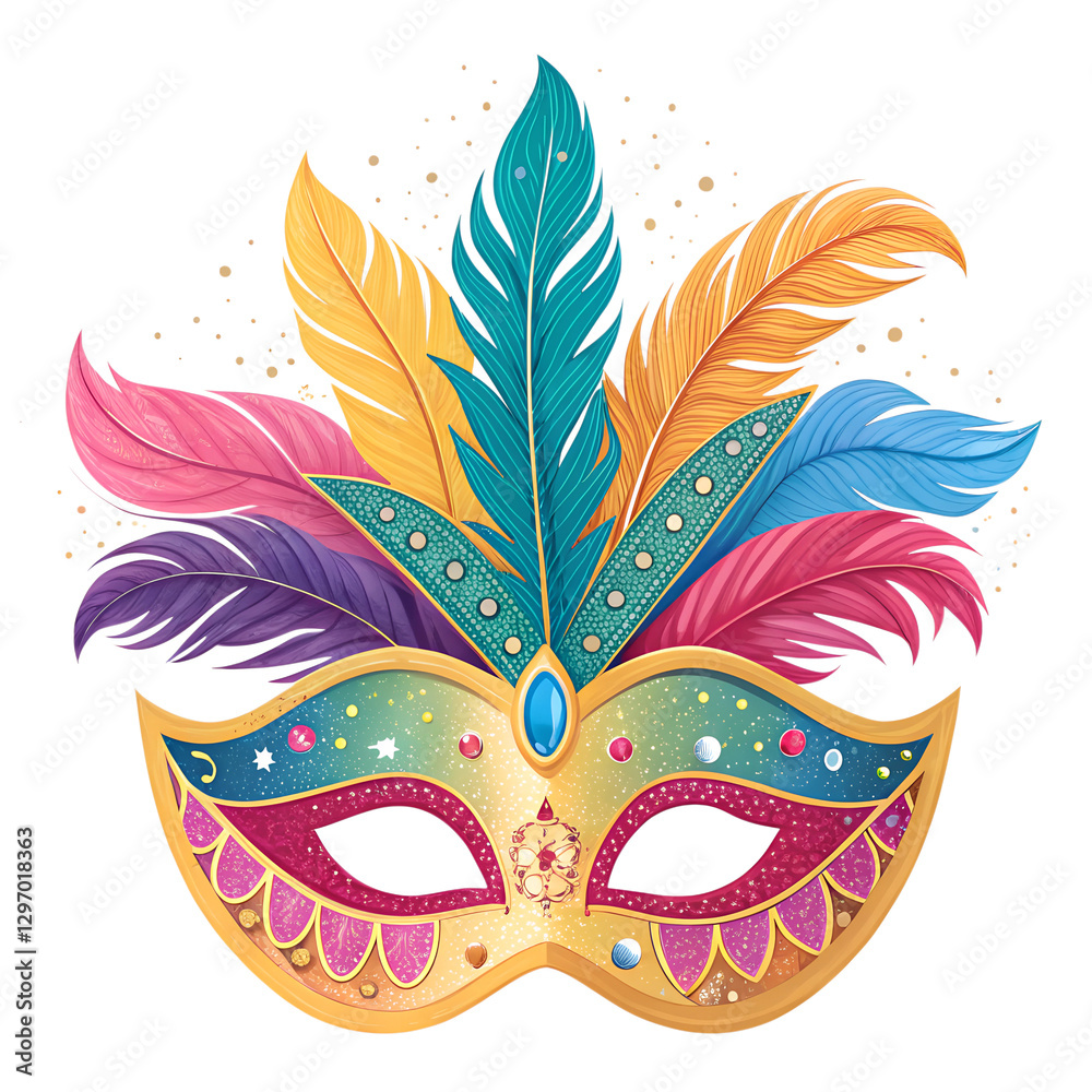 Carnival Mask with Feathers Carnival Mask with Feathers