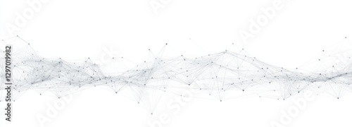A line of dots on a white background. abstract background of technology wave and dot.