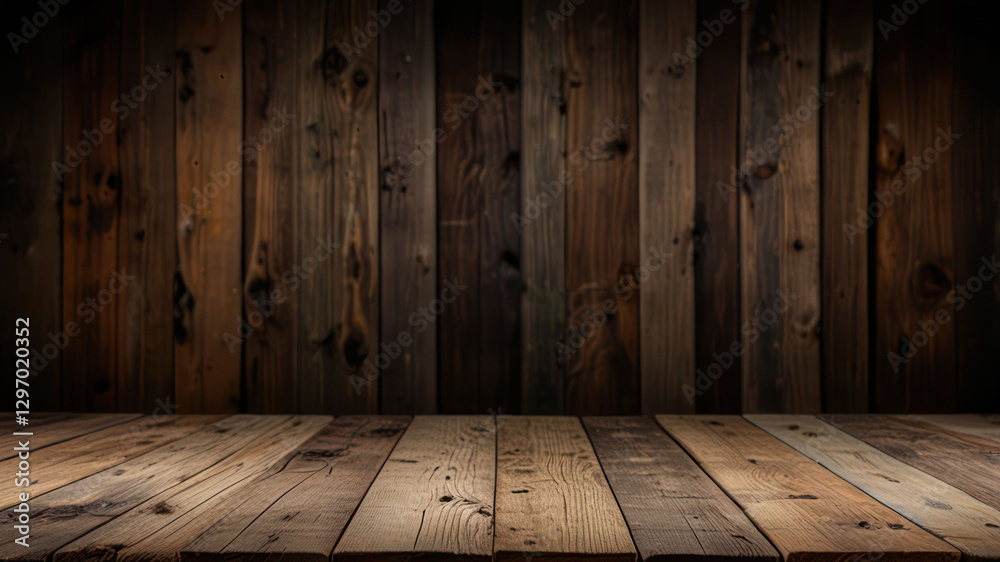 background of old wood and worn out old wood table. Empty space for product installation. background of old wood and worn out old wood table. Empty space for product installation.
