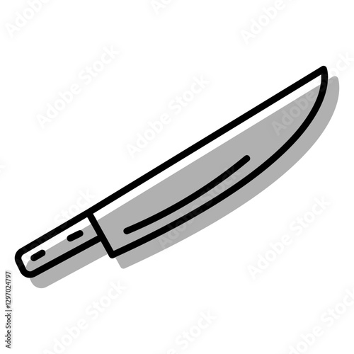 Sharp Edge: An illustrative representation of a culinary tool, featuring a gleaming blade and ergonomic handle, this image embodies precision and craftsmanship.