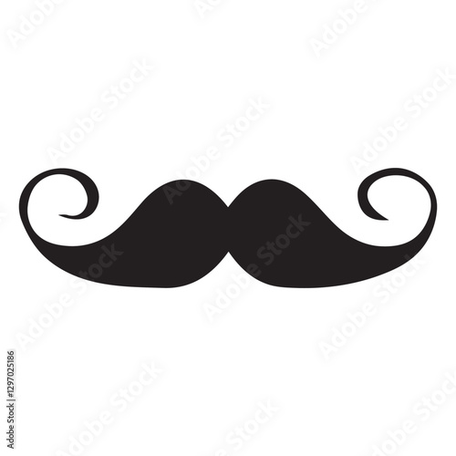 Mustache Symbol: a stylized mustache icon, perfect for adding a touch of classic charm and a dash of whimsy to your project