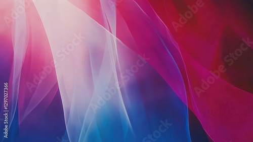 Elegant Digital Art with Red and Blue Smoke Trails on Modern Background