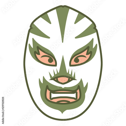 Mask of the Luchador: A stylized mask of a luchador wrestler, featuring bold designs and vibrant colors, symbolizes the exciting world of wrestling.